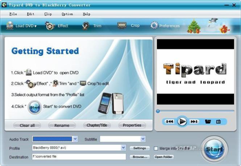 Tipard DVD to BlackBerry Converter screenshot 2