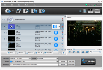 Tipard DVD to DPG Converter screenshot