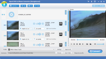 Tipard DVD to iPhone Converter screenshot