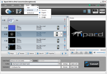 Tipard DVD to iPod Converter screenshot 5