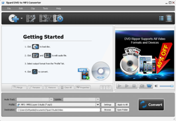 Tipard DVD to MP3 Converter screenshot