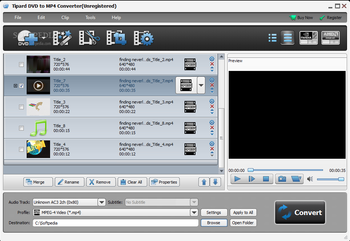 Tipard DVD to MP4 Converter screenshot