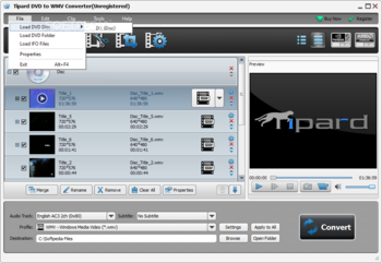 Tipard DVD to WMV Converter screenshot 3