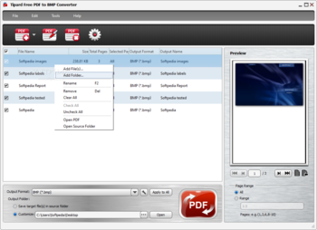 Tipard Free PDF to BMP Converter screenshot 2