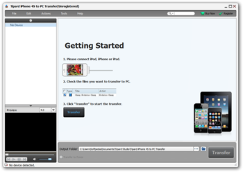 Tipard iPhone 4S to PC Transfer screenshot
