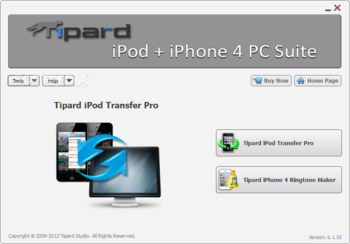 Tipard iPod + iPhone 4G PC Suite screenshot