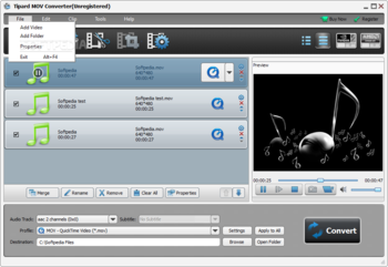 Tipard MOV Converter screenshot 3