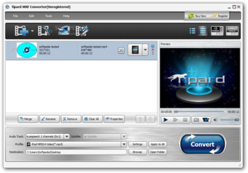 Tipard MXF Converter screenshot