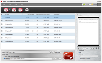 Tipard PDF Converter Platinum screenshot