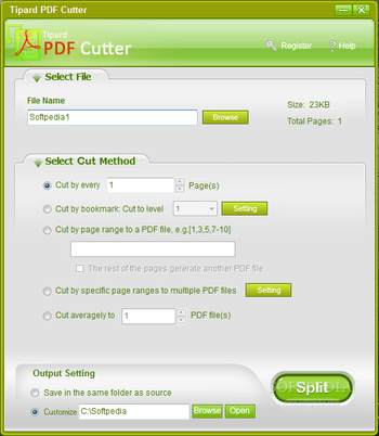 Tipard PDF Cutter screenshot