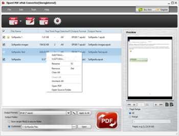 Tipard PDF ePub Converter screenshot