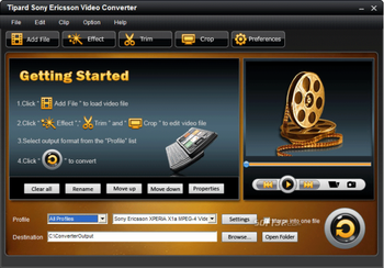 Tipard Sony Ericsson Video Converter screenshot 3