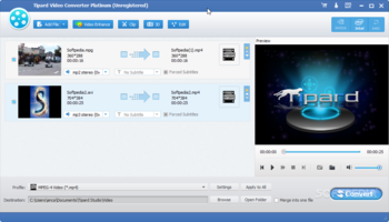 Tipard Video Converter Platinum screenshot