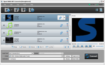 Tipard WMA MP3 Converter screenshot