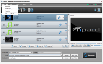 Tipard WMA MP3 Converter screenshot 4