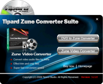 Tipard Zune Converter Suite screenshot 2