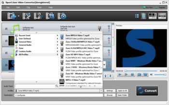 Tipard Zune Video Converter screenshot 2
