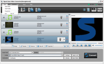 Tipard Zune Video Converter screenshot 3
