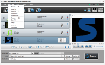 Tipard Zune Video Converter screenshot 4