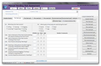 TIRA Task Inventory and Risk Assessments screenshot