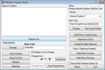Title Bar Changer Studio screenshot