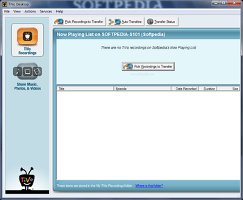 TiVo Desktop screenshot