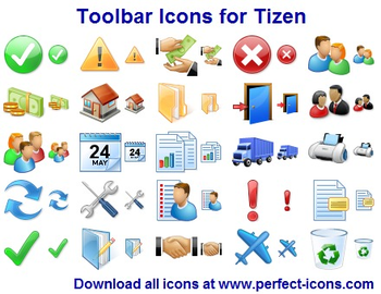 Tizen Toolbar Icons screenshot