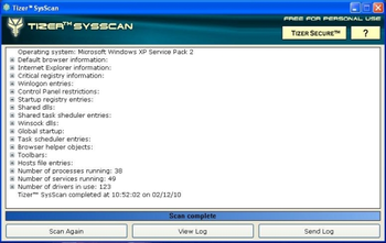 Tizer SysScan screenshot