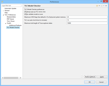 TLA Toolbox screenshot 27