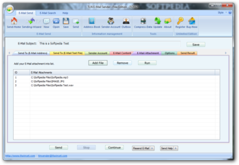 TLN E-mail Sender (formerly TLN Auto Bulk Email Sender) screenshot 3