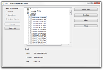 TMS Cloud Pack for Delphi XE screenshot