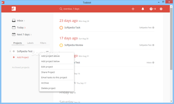 Todoist screenshot 2