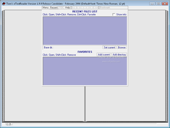 Tom's eTextReader screenshot 2