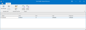 Tom's FileZilla Password Recovery screenshot