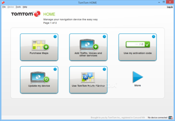 TomTom HOME screenshot