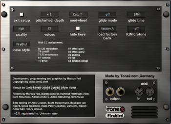 Tone2FireBird screenshot 2