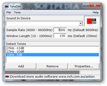 ToneDet screenshot