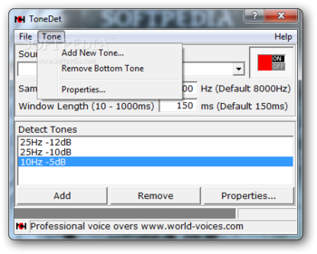 ToneDet screenshot 2