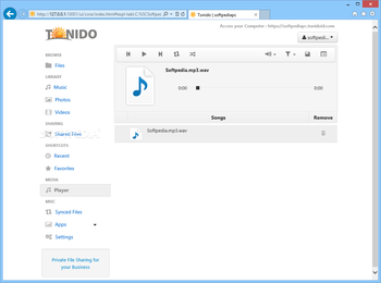 Tonido screenshot 3