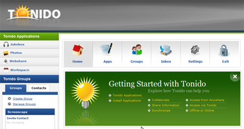 Tonido screenshot