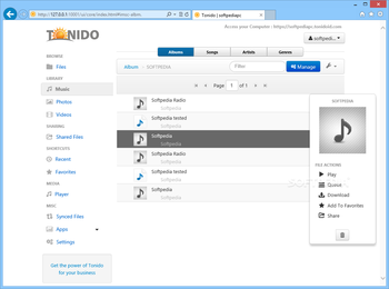 Tonido Portable screenshot 5