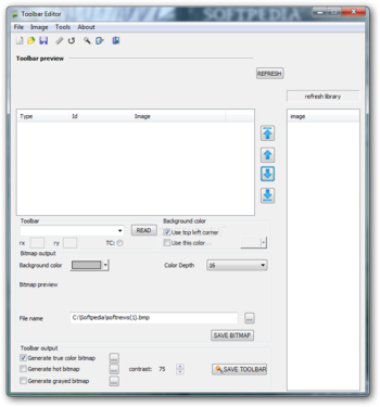 Toolbar Editor screenshot