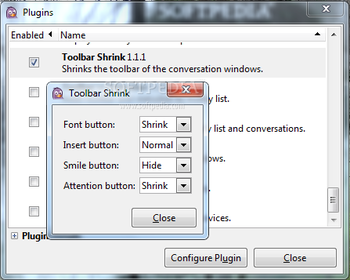 Toolbar Shrink screenshot