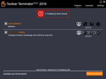 Toolbar Terminator screenshot
