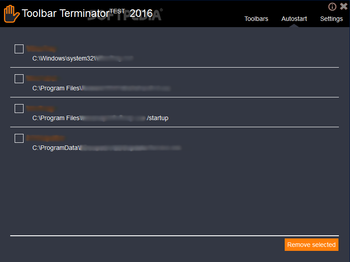 Toolbar Terminator screenshot 2