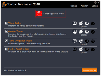 ToolbarTerminator screenshot