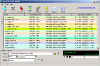 Toolsoft Audio Joiner screenshot