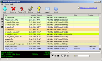 Toolsoft Audio Player screenshot