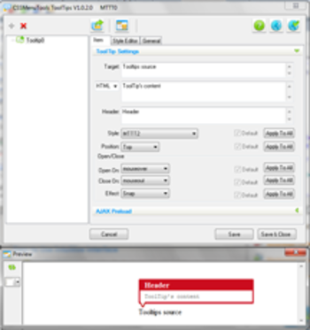 ToolTips Advancer for Dreamweaver screenshot