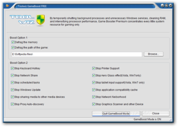 Toolwiz GameBoost screenshot